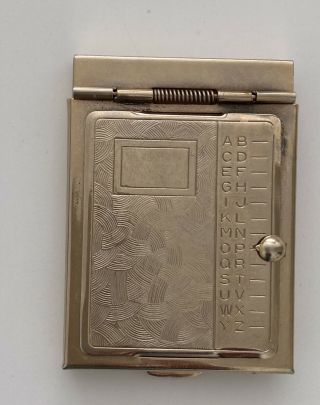 Miniature Gold Pop Up Pocket Address Book Phone Directory Index Vintage 1950s