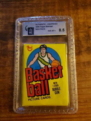 1978 Topps Basketball Wax Pack Graded Gai 8.  5