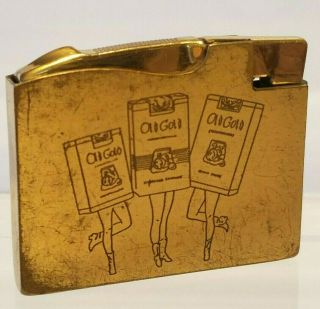 Vintage Elgin American Old Gold Cigarettes Enameled Monogrammed Lighter
