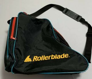Vintage Rollerblade Skate Bag Carrying Tote Black Red Teal