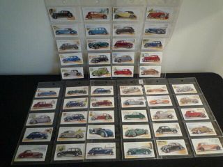 1937 John Player Full Set 50 Motor Cars Automobile Trade Cigarette Cards Exc