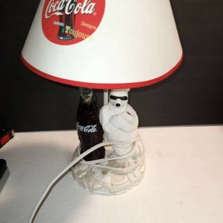 Vtg 2000 Coca Cola 17” Polar Bear Coke Bottle Table Lamp