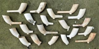 20 18th Century Clay Pipe Bowls