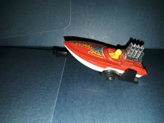 Vintage Matchbox Superfast Sea Fire Red And White With Trailer