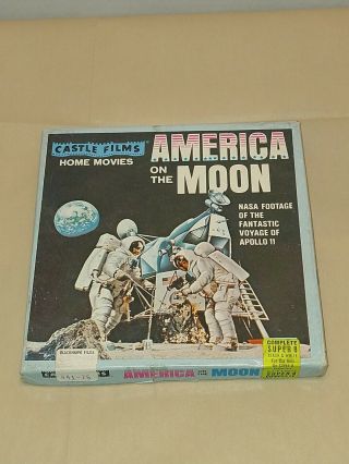 Vintage Circa 1969 America On The Moon 8mm Film In B&w - Castle Films 1908