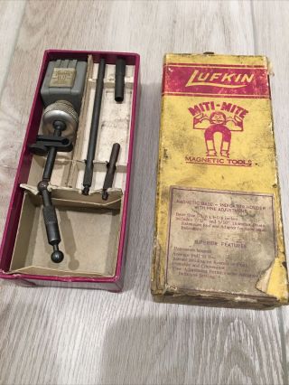 Vintage Lufkin Miti - Mite Magnetic Base - Indicator Holder With Adjustment 101