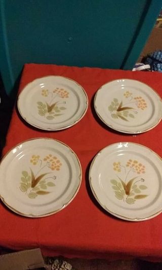 4 Vintage Hand - Painted The Classics Hearthside Stoneware Salad Plate Somerset