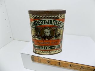 Small Lambert Butlers Vertical Pocket Waverly Oval Tobacco Tin C1900s - Empty