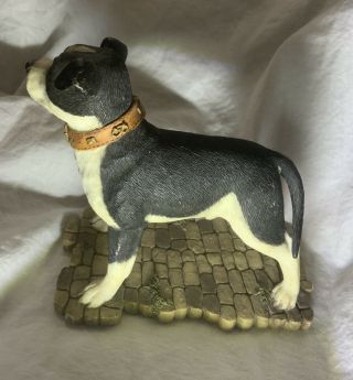 Staffordshire Bull Terrier Figurine Sherratt & Simpson England Dog Vintage 80s
