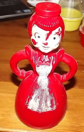 Vintage Laundry Clothes Sprinkler Bottle Merry Maid Red