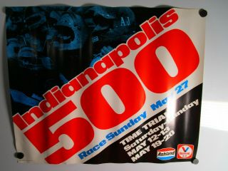 Vintage 1979 Indianapolis 500 Race Time Trials Poster 17 " X 23 "