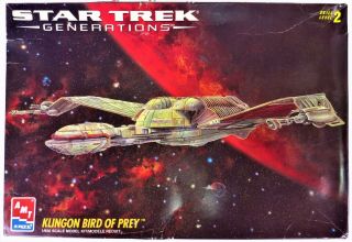 Vintage Klingon Bird Of Prey Model - Star Trek Generations 1995 Amt/ertl 8230