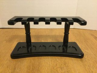 Vintage 6 Pipe Rack Holder Stand Abbey Cigar Products Black Finish