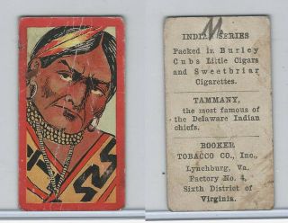 T74 Booker Tobacco,  Indian Series,  1906,  Tammany