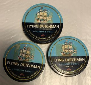 Vintage Flying Dutchman Pipe Tobacco Tin Theodorus Niemeyer Holland Sailing Ship