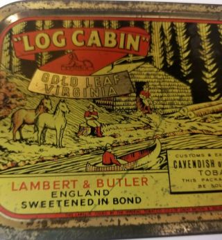 log cabin canoe version tobacco tin 2