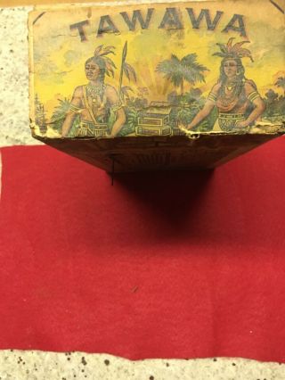 RARE OLD ANTIQUE NATIVE AMERICAN INDIAN CIGAR BOX TAWAWA 2