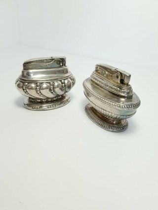 Antique Ronson Crown & Ronson Queen Anne Table Lighters