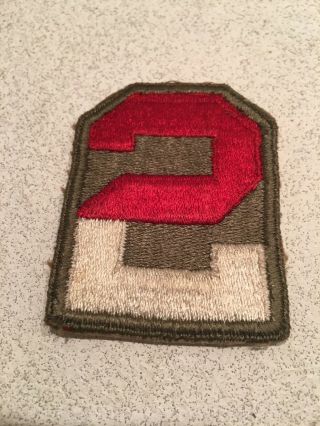 Old Vintage Wwii U.  S.  Army 2nd Second Army Military Insignia Patch P23