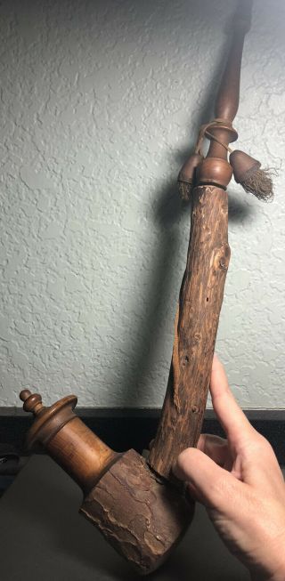 Vintage Hand Carved Ceremonial Peace Pipe