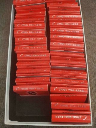 Vintage 55 Matchbooks Box of Silver Slipper Las Vegas Casino 2