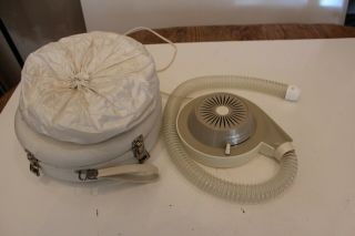 Vintage General Electric Deluxe Hair Dryer W/bonnet & Case S58
