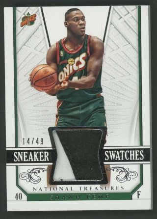 2014 - 15 National Treasures Sneaker Swatches Shawn Kemp Patch 14/49