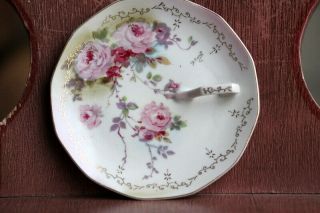 Vintage Royal Crown Chantilly Rose Hand Painted Lemon Dish
