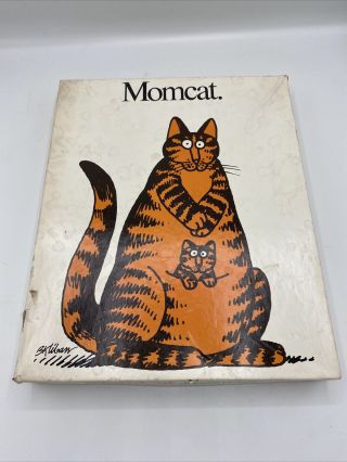 Vintage B Kliban Momcat Jigsaw Puzzle 1977 Complete Orange Cat Mom Art Pp904 550
