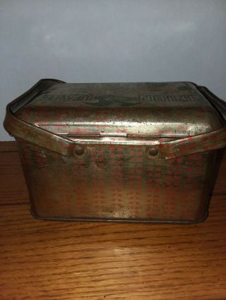 Vintage Union Leader Cut Plug Tobacco Lunch Box Tin 3