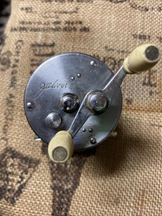 Vintage J A Coxe Bait Casting Reel Model No.  60c Bakelite Handles Great For Prop