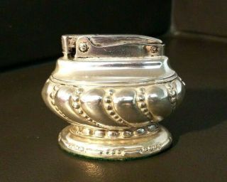 Vintage Ronson Silver Plate Table Lighter " Crown "
