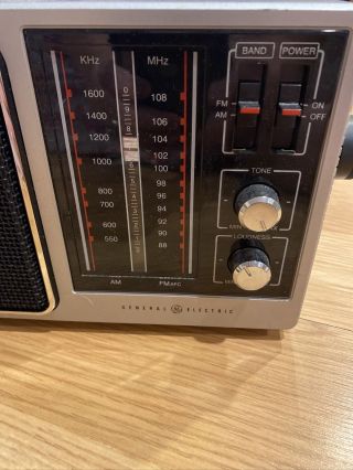 Vintage General Electric Radio Model 7 - 2857A Plug In Or C Cells 2