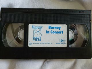 Barney In Concert VHS SING ALONG EDUCATIONAL VINTAGE AGES 2 - 8 3