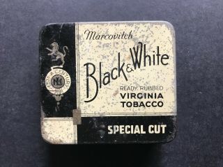 Tobacco Tin Black & White Special Cut 1 Oz Net