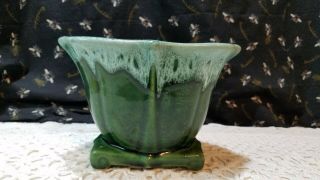 Vintage Green Drip Glaze Ceramic Planter