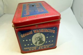 George Washington Cut Plug Tabacco Tin smoke chew Greatest American 2