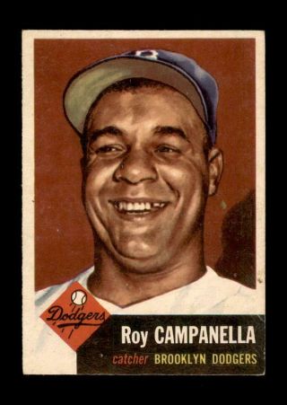 1953 Topps Set Break 27 Roy Campanella Ex - Exmint Gmcards