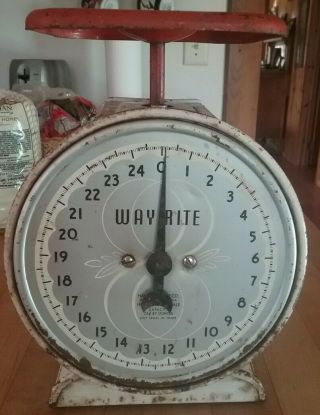Vintage Way Rite Household Scale 25 Pounds
