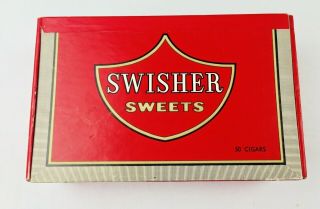 Vintage Swisher Sweets 1 Box Red Empty Cigar Box 1970s 6 Cent Cigars Retro