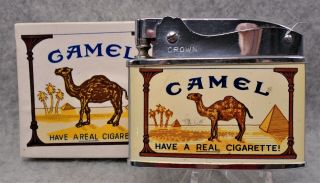 Vintage Camel Cigarettes Flat Advertising Lighter