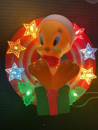 Vintage 1997 Looney Tunes 12 Light Tweety Bird Christmas Tree Topper
