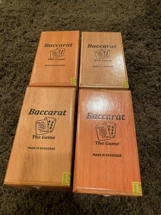 4 Empty Churchill Baccarat The Game Havana Selection Cigar Boxes Honduras