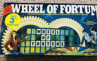 Vintage 80s Wheel Of Fortune Board Game Merv Griffin Pre - Owned 100 Complete