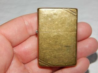 Vintage Brass Zippo Lighter 100 Pat.  2032695.  Bradford,  Pa