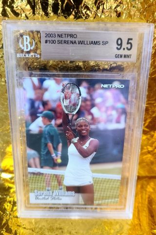 2003 Netpro Serena Williams Beckett Graded Bgs 9.  5 Rookie Card