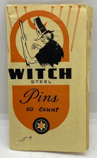 Old Halloween Collectible Vintage Rare 1940’s Black Cat WITCH Pins Advertising 2