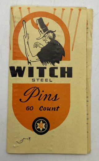 Old Halloween Collectible Vintage Rare 1940’s Black Cat WITCH Pins Advertising 3