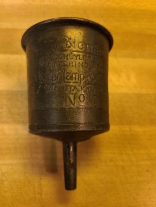Rare Vintage Coleman Filtering Funnel Schuyler Pat.  No 0 Lamp & Stove Co.  - Copper