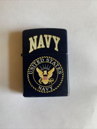 Vintage United States Navy Military Zippo Cigarette Lighter Usa